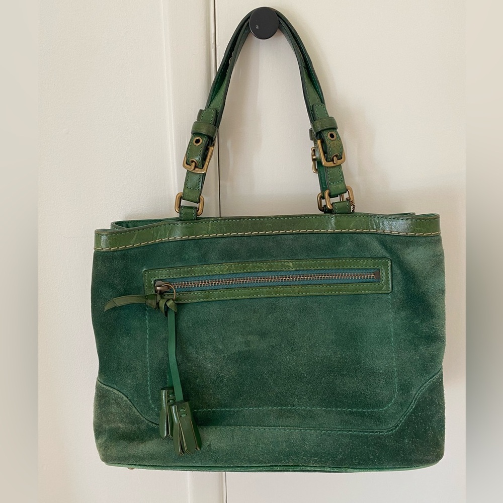 Coach suede handbag